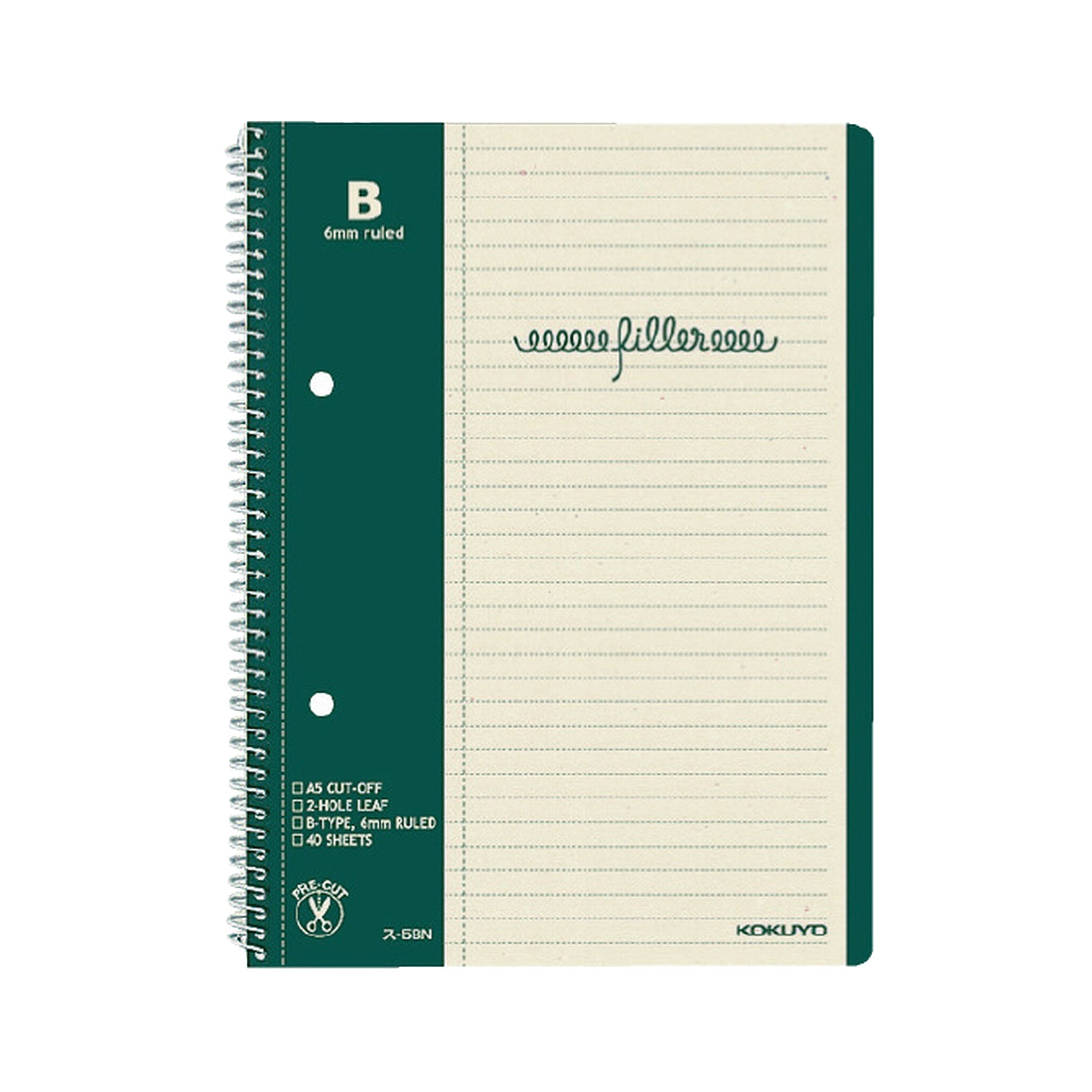Fillet Notebook Kokuyo Filler Notebook B - Ruled A5 - Notebooks - Notebooks & Notepads ...