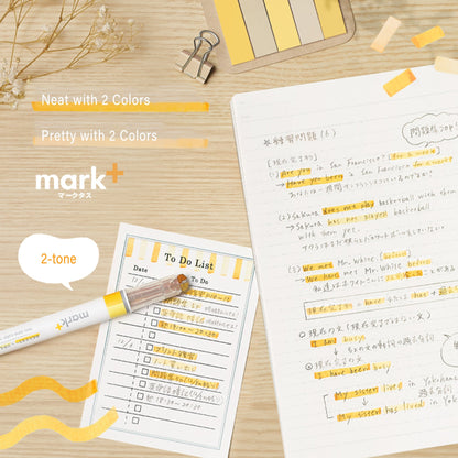 Kokuyo Mark+ Two - Tone Color Marker 5 - pc Set - Color Type - Set 1 - Highlighters