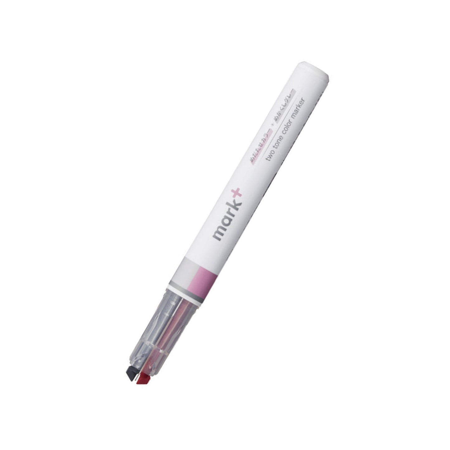 Kokuyo Mark+ Two - Tone Color Marker - Gray Type - Pink + Gray - Highlighters