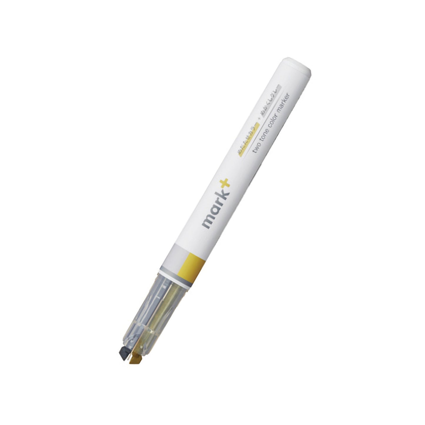 Kokuyo Mark+ Two - Tone Color Marker - Gray Type - Yellow + Gray - Highlighters