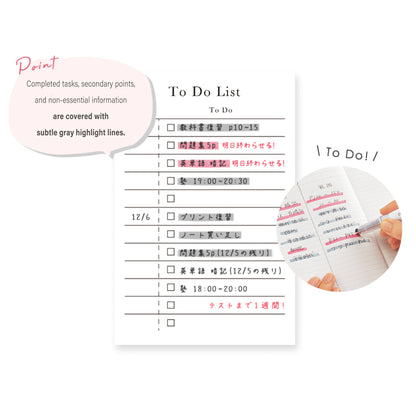 Kokuyo Mark+ Two - Tone Color Marker - Gray Type - Blue + Gray - Highlighters