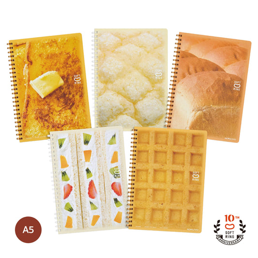 Kokuyo Soft Ring Notebook 10th Anniversary Edition Soft Bakery A5 - All 5 Designs - Notebooks