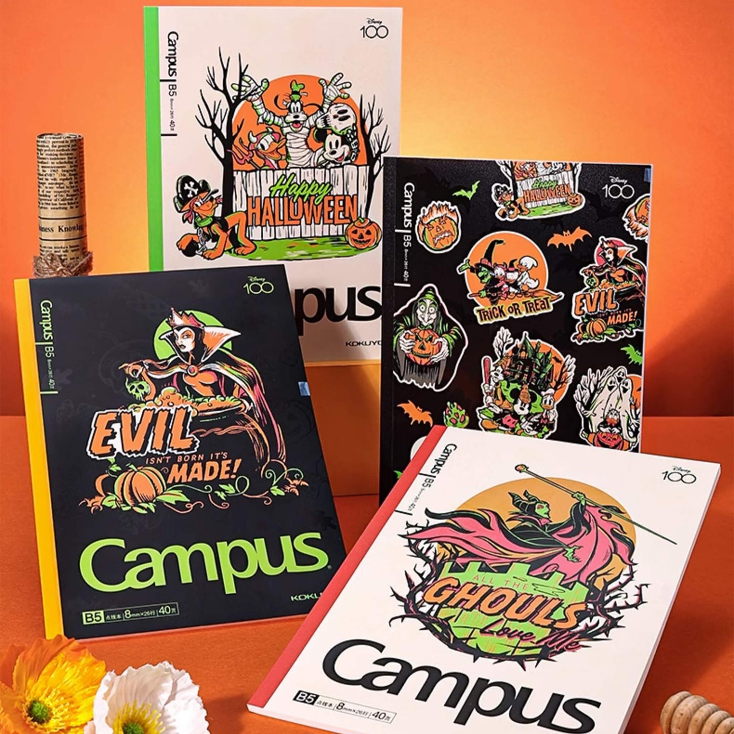 Kokuyo x Disney Campus Notebook B5 Lined Halloween Carnival - Ghouls - Notebooks