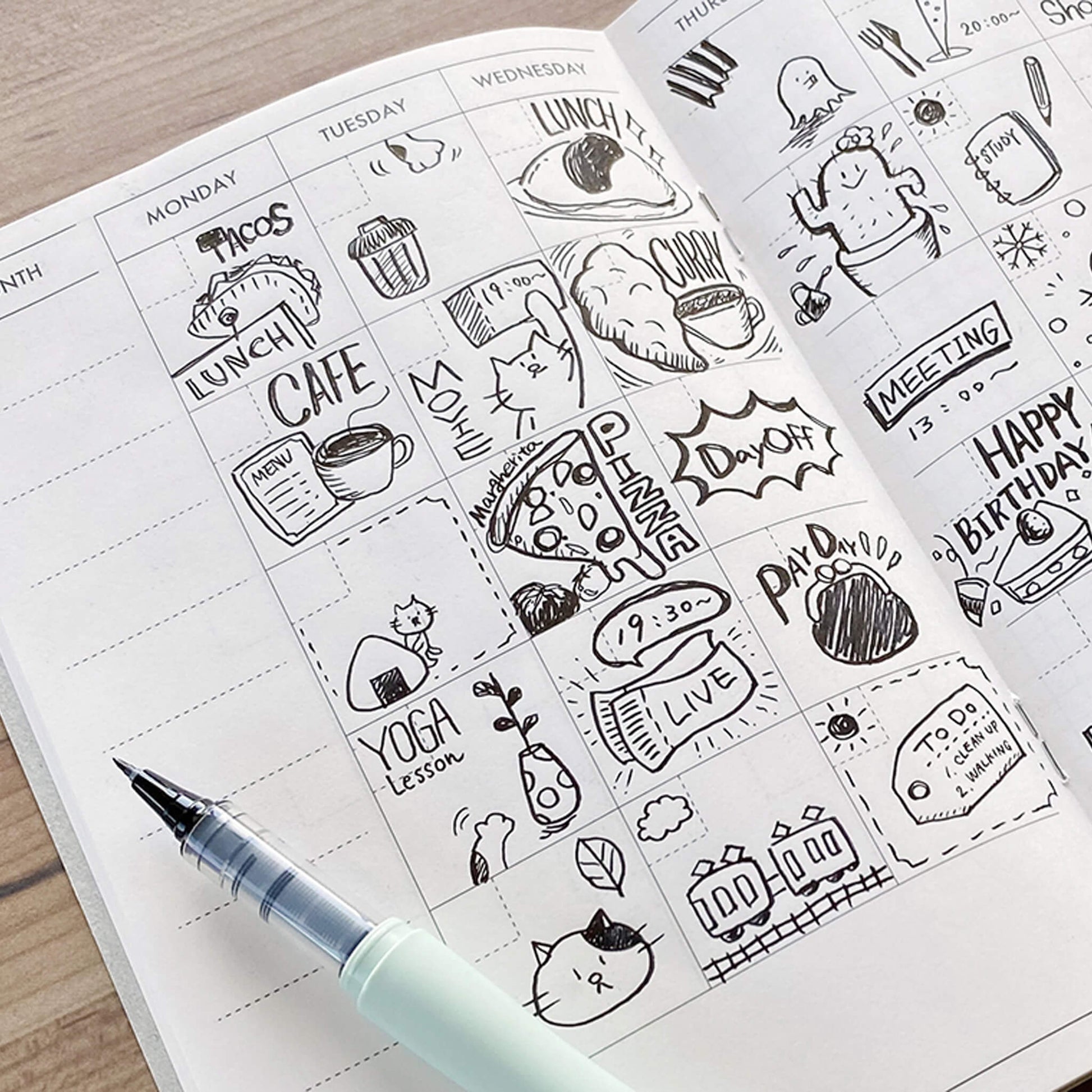 Kuretake ZIG COCOIRO Letter Pen - White - Brush Pens