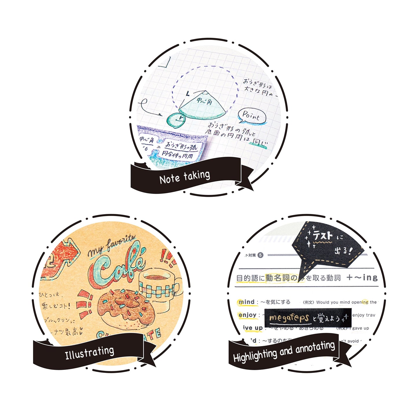 Kutsuwa Culicule Colored Pencil 3 - Color Set - Unicorn Frappe - Colored Pencils