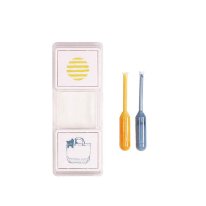 Kutsuwa Hancoco Slide Layer Stamp - Cat in a Bag - Pre - inked Stamps