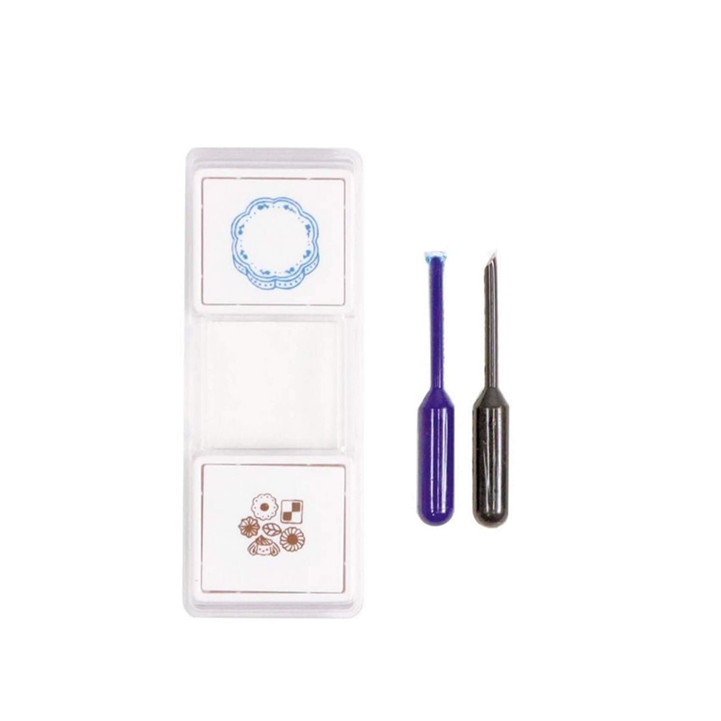 Kutsuwa Hancoco Slide Layer Stamp - Cookie Assortment - Pre - inked Stamps