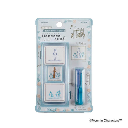 Kutsuwa × Moomin Hancoco Slide Layer Stamp - Hattifatteners - Pre-inked Stamps