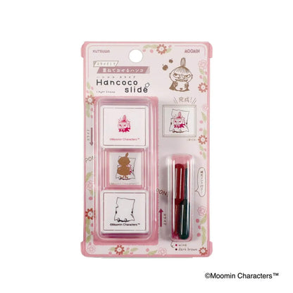 Kutsuwa × Moomin Hancoco Slide Layer Stamp - Little My - Pre-inked Stamps