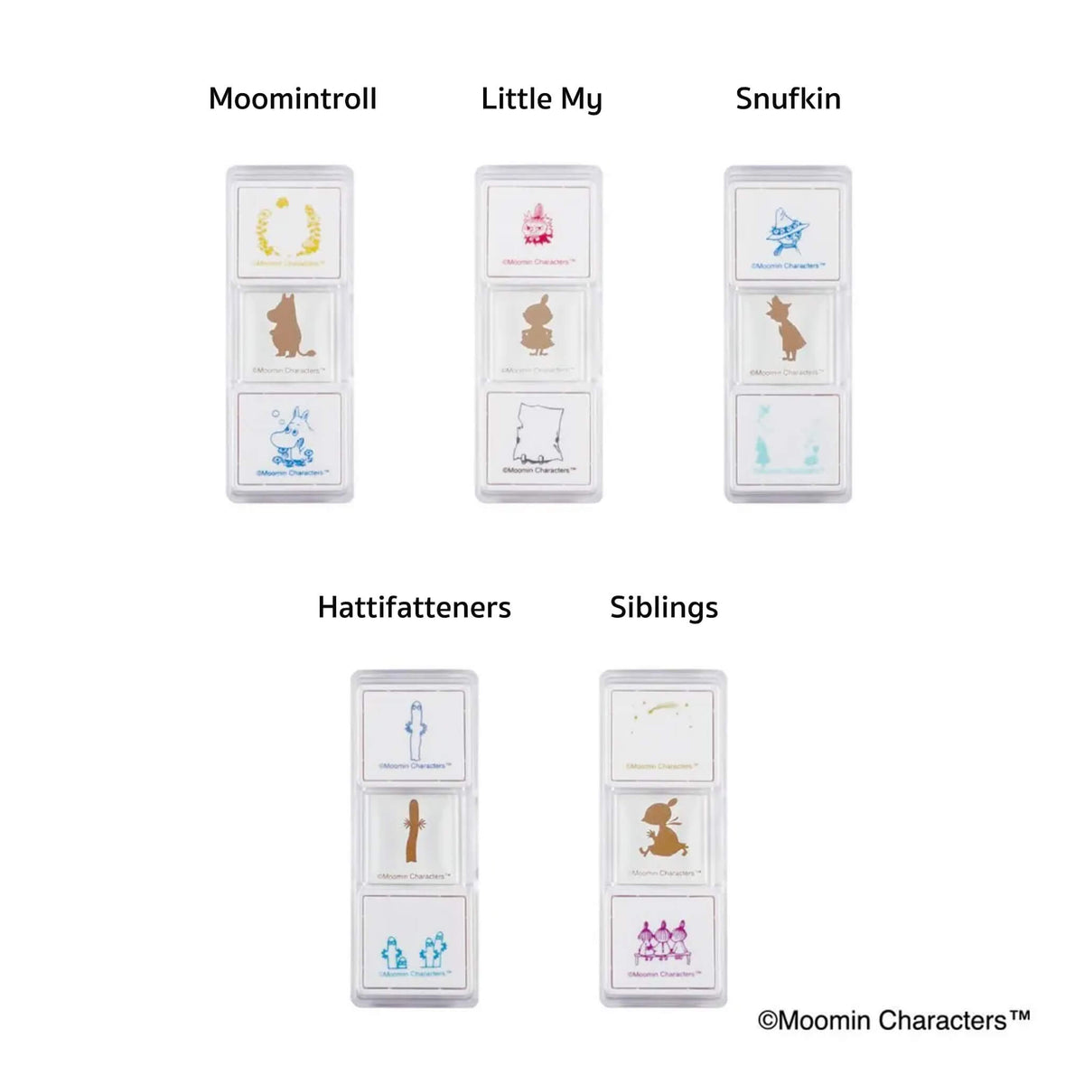 Kutsuwa × Moomin Hancoco Slide Layer Stamp - Moomintroll - Pre-inked Stamps