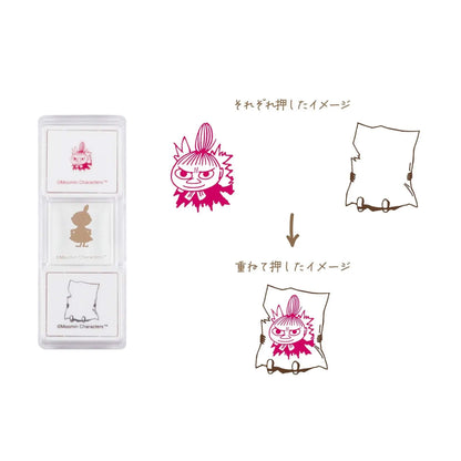 Kutsuwa × Moomin Hancoco Slide Layer Stamp - Moomintroll - Pre-inked Stamps