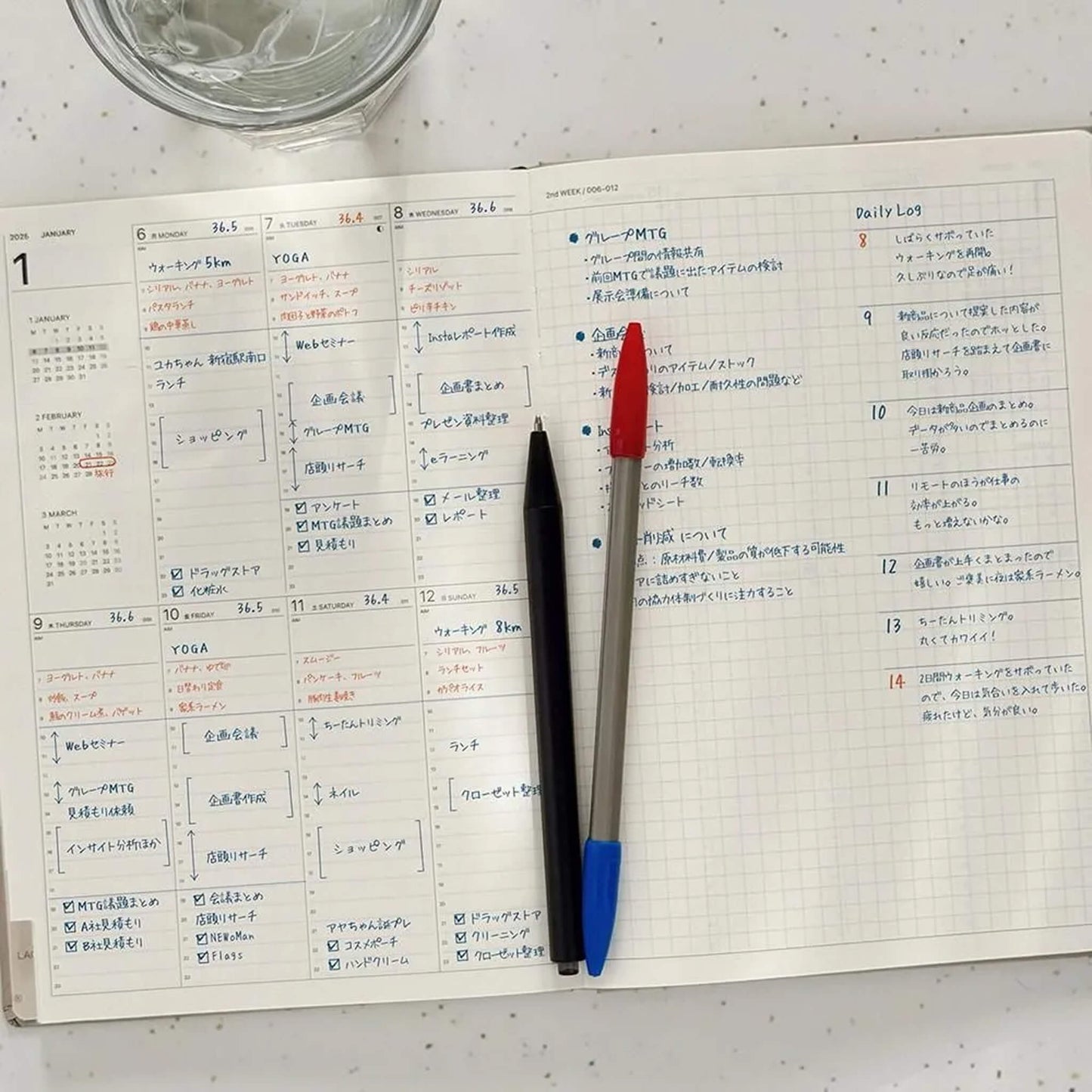 LACONIC Diary 2027 - A5 Vertical Weekly & Memo [Sep 2026 Start] - Beige - 2027 Dairies & Planners