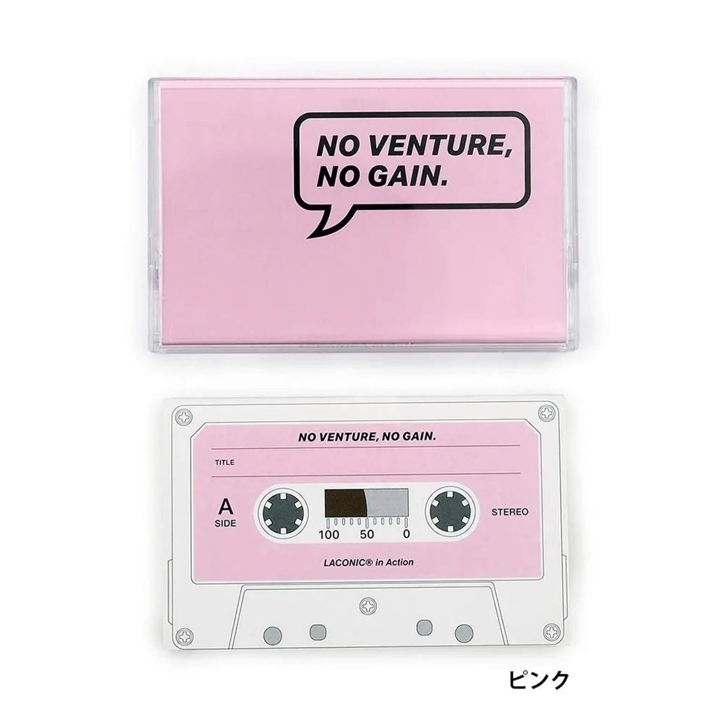 LACONIC in Action Cassette Tape Notebook - Pink - Notebooks