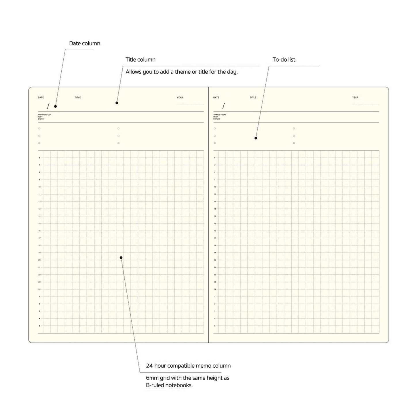 LACONIC Style Notebook A5 Daily Planner - Diaries & Planners