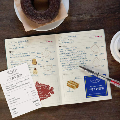 LACONIC Style Notebook B6 Café Guide Journal - Guided Journals