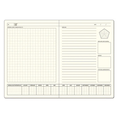 LACONIC Style Notebook B6 Green Plant Journal - Guided Journals