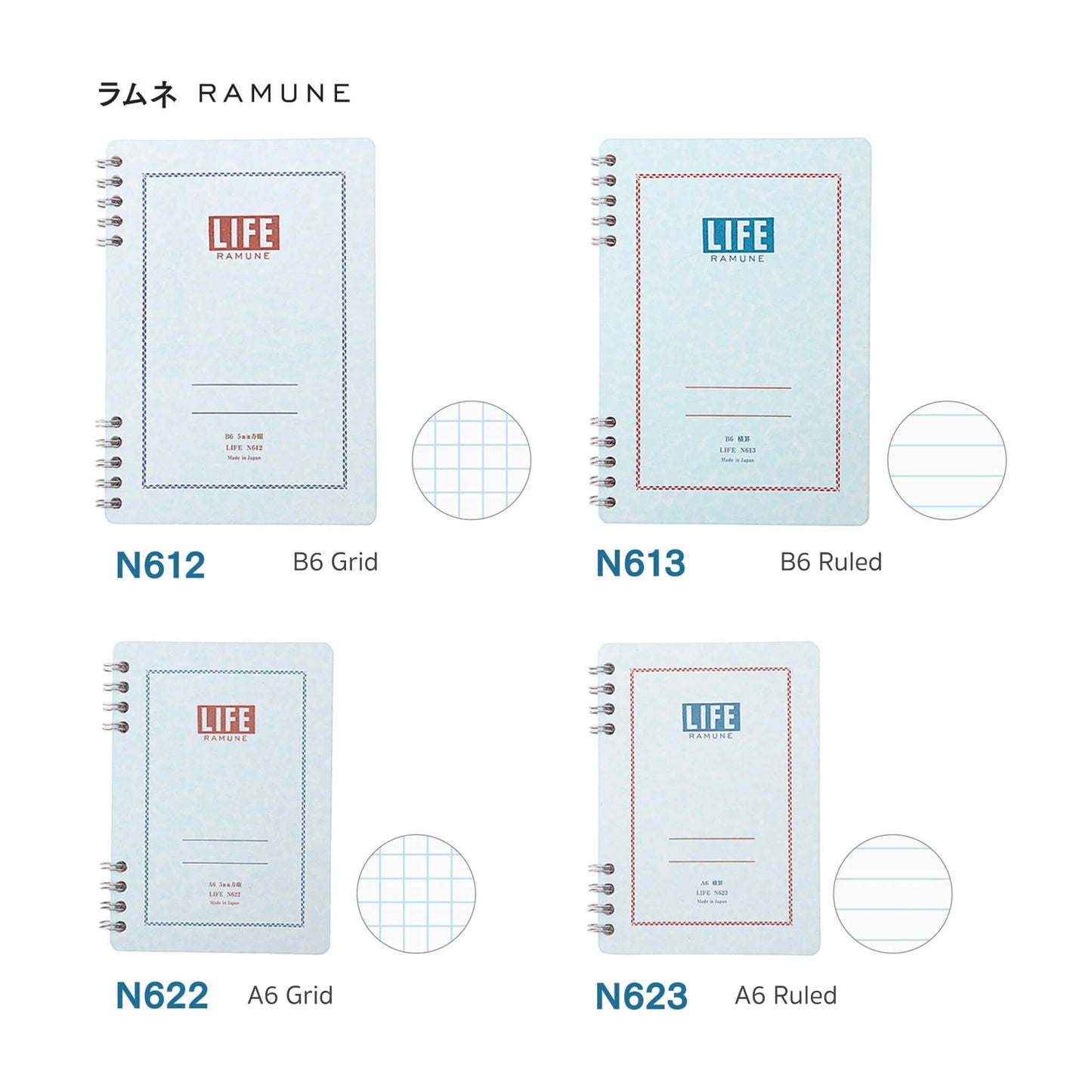 Life Ramune Ring Notebook B6 - Grid - Notebooks