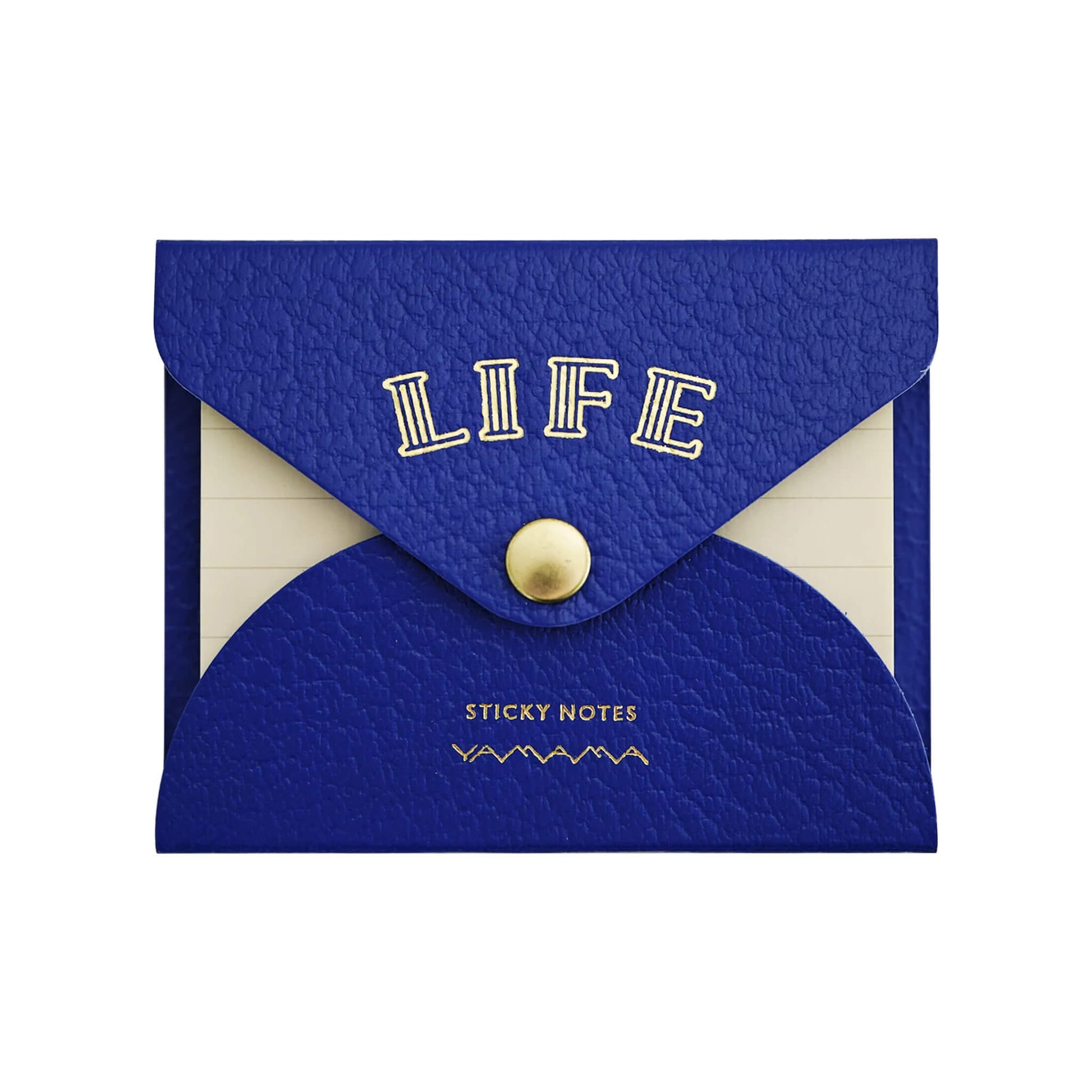 Life × YAMAMA Sticky Notes with Cover - Blue / Ruled - Sticky Notes
