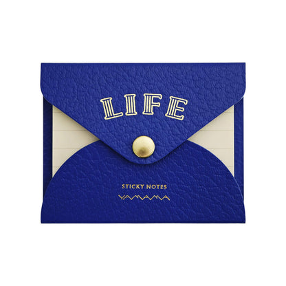 Life × YAMAMA Sticky Notes with Cover - Blue / Ruled - Sticky Notes