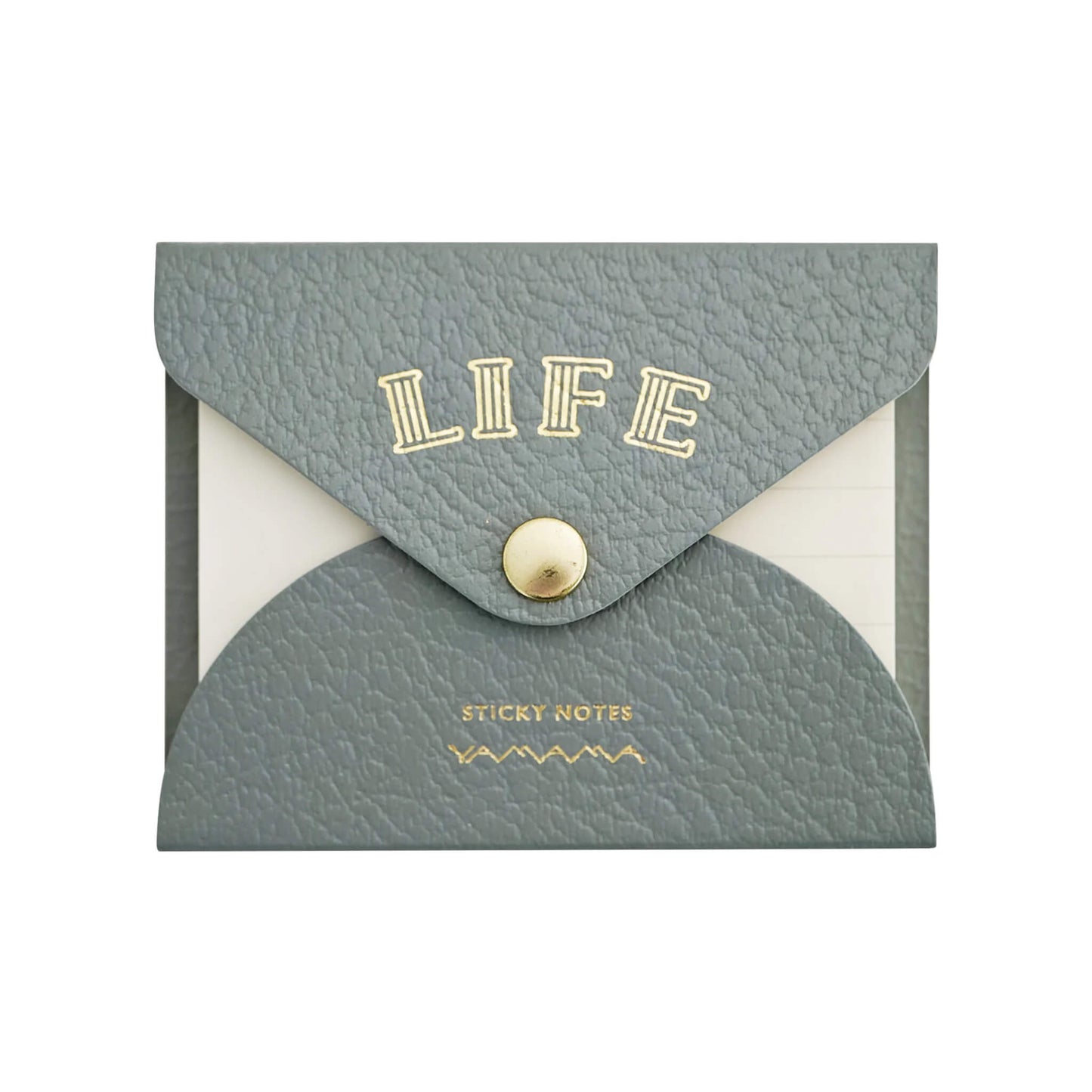Life × YAMAMA Sticky Notes with Cover - Gray / Blank + Ruled - Sticky Notes