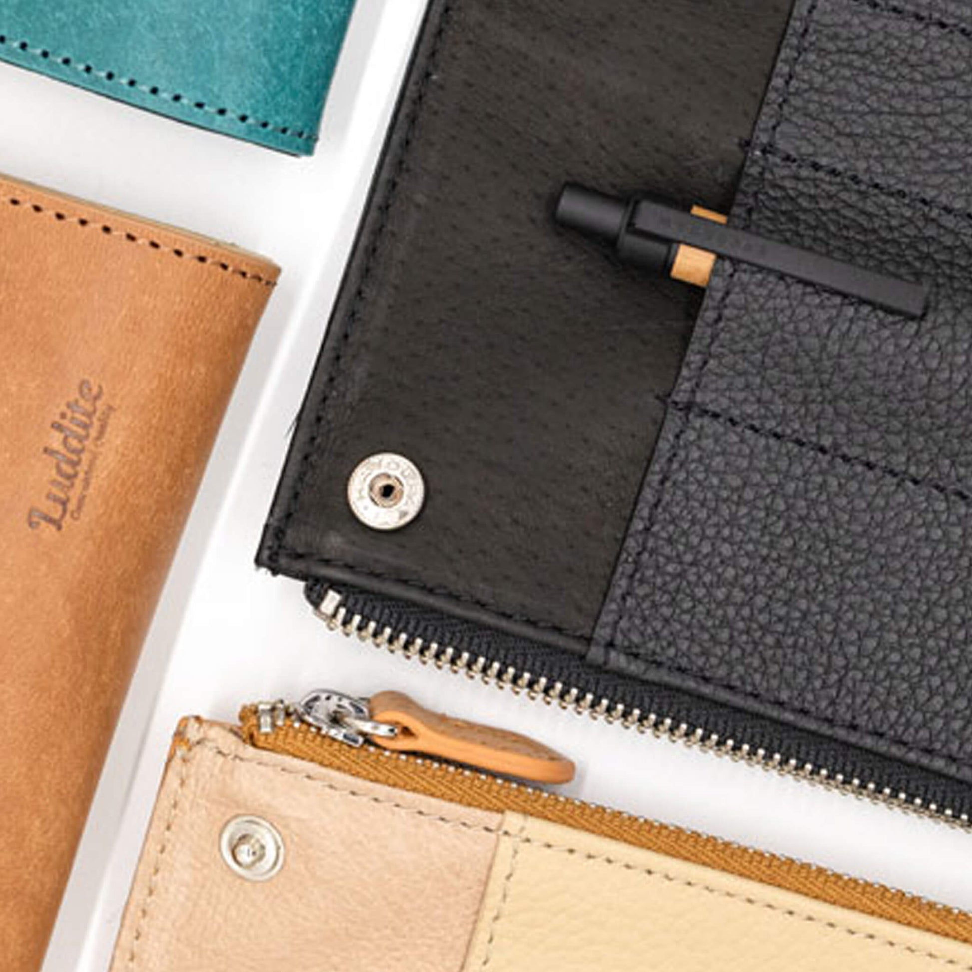 Luddite Bendy Pen Case MAYA Leather - Black - Pen Cases