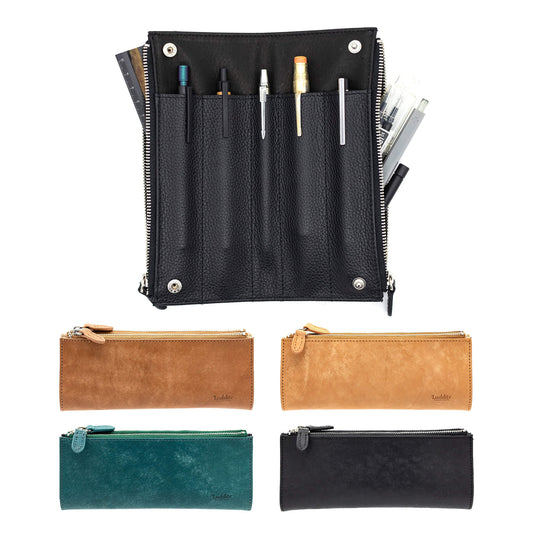 Luddite Bendy Pen Case MAYA Leather - Black - Pen Cases