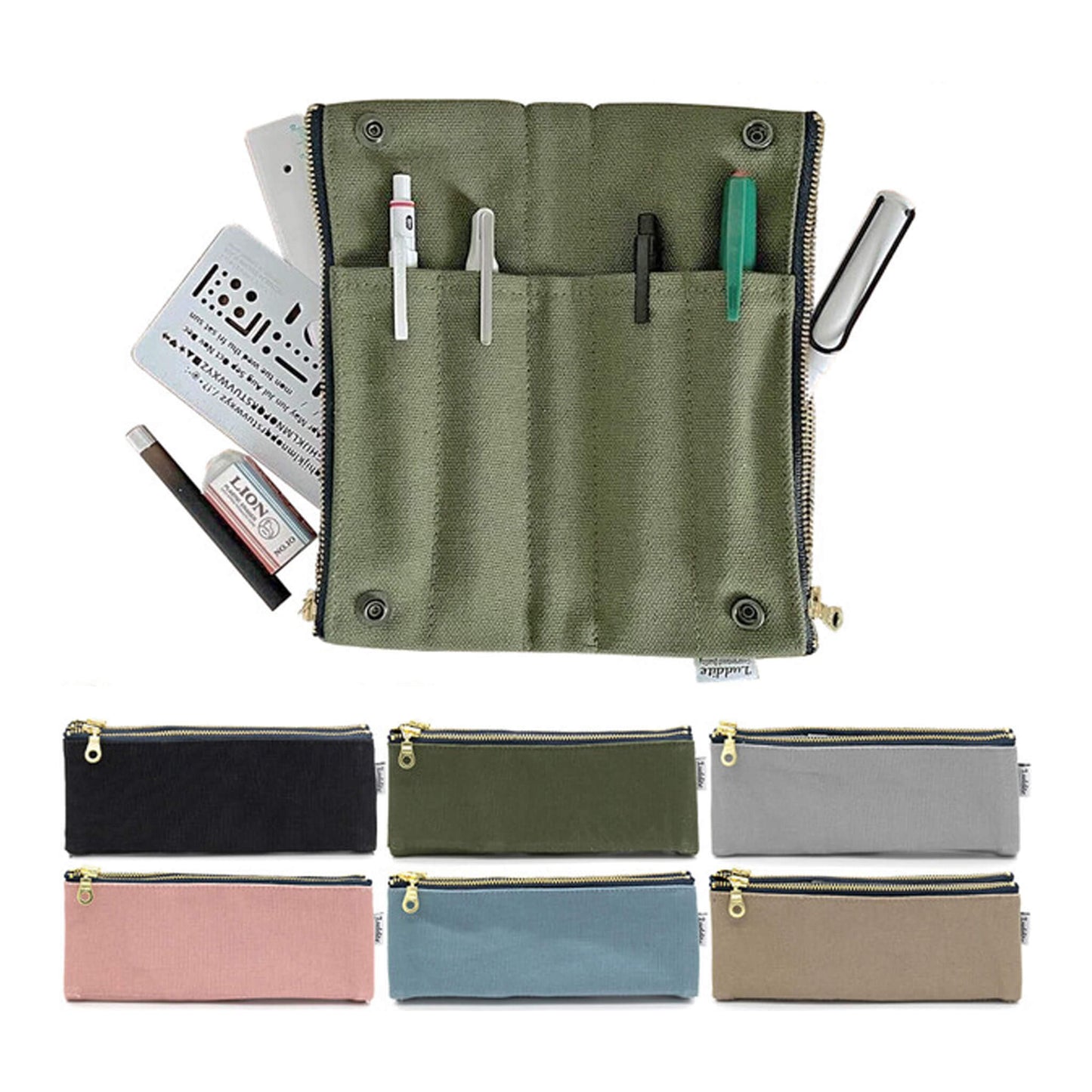 Luddite Bendy Pen Case - No. 8 Canvas - Black - Pen Cases