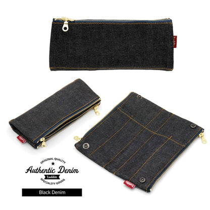 Luddite Denim Bendy Pen Case - Black Denim - Pen Cases