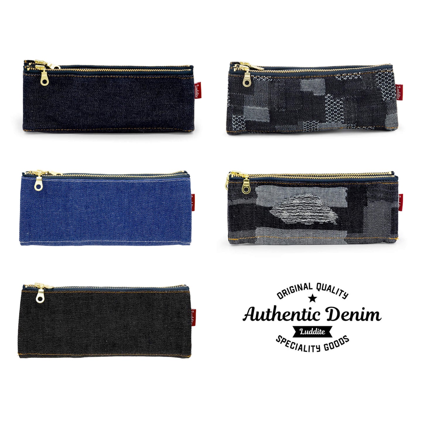 Luddite Denim Bendy Pen Case - Okayama Denim - Pen Cases