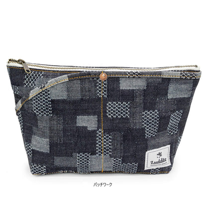 Luddite Denim Boat Pouch M - Patchwork - Pouches