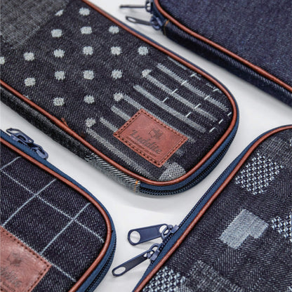 Luddite Denim Round Zip Pen Case - Okayama Denim - Pen Cases