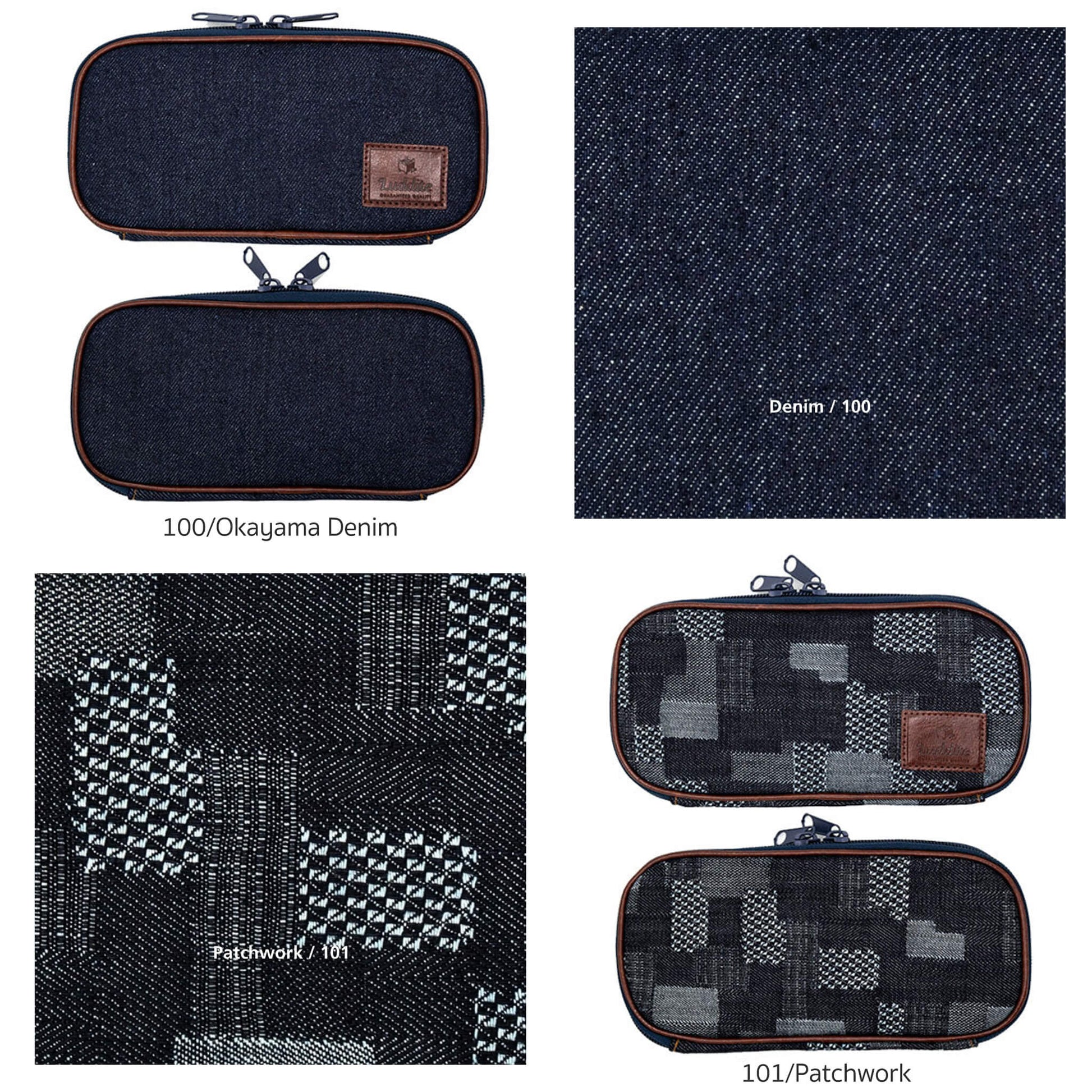 Luddite Denim Round Zip Pen Case - Okayama Denim - Pen Cases