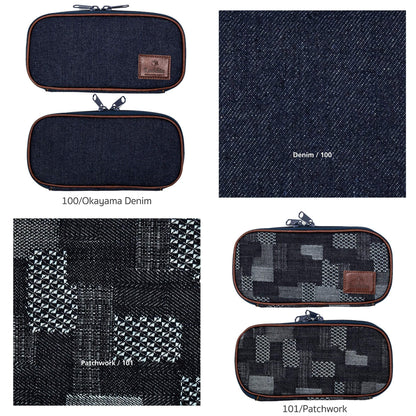 Luddite Denim Round Zip Pen Case - Okayama Denim - Pen Cases
