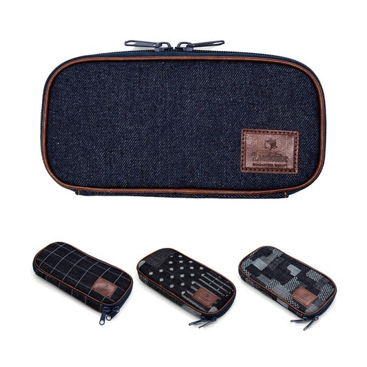 Luddite Denim Round Zip Pen Case - Okayama Denim - Pen Cases