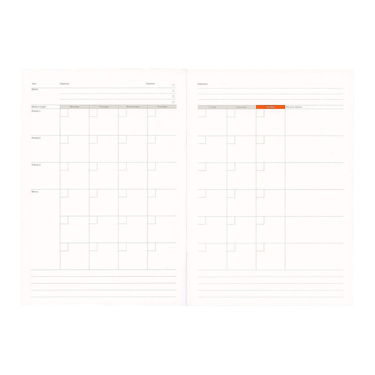 Luddite Function Notebook A5 - Monthly Planner - Diaries & Planners