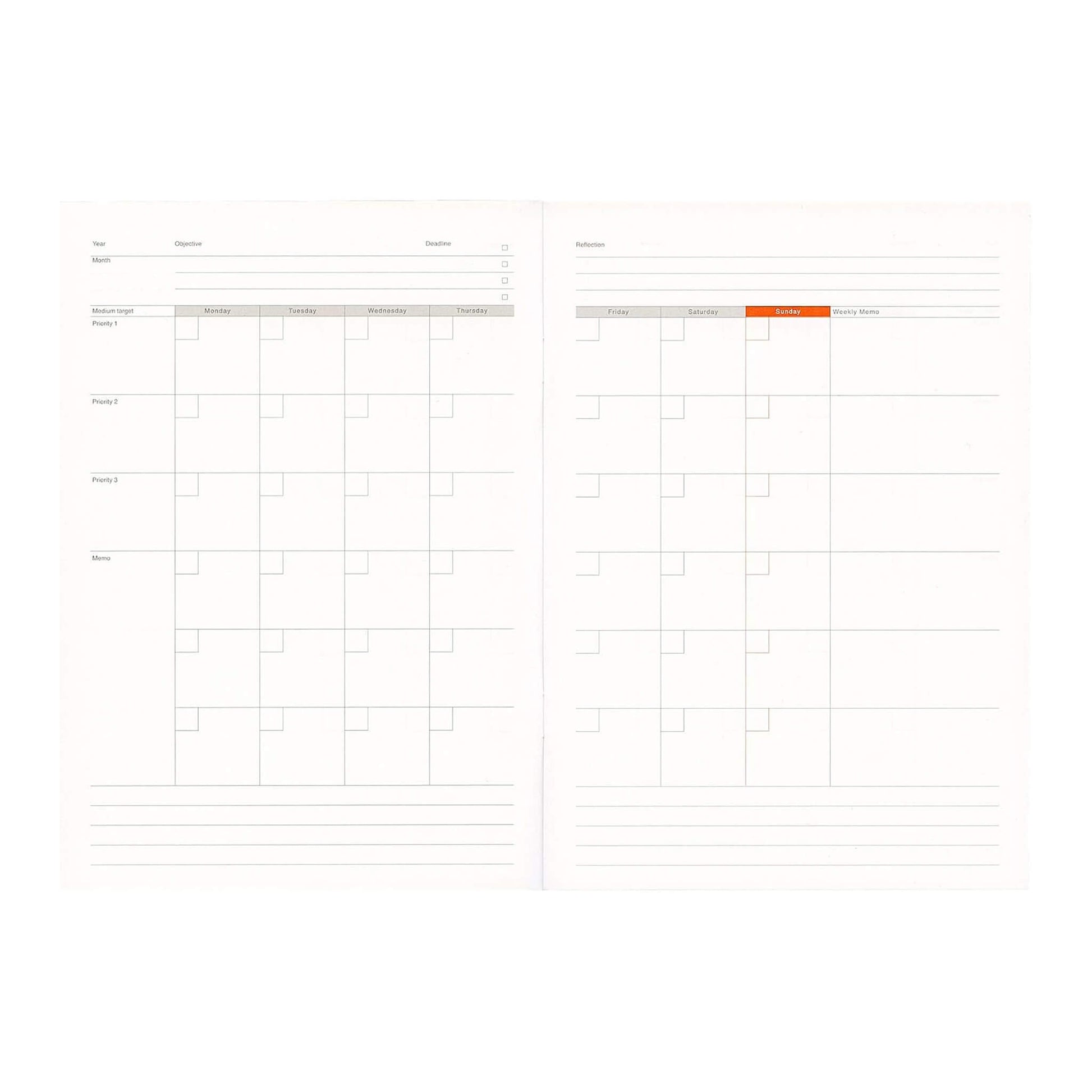 Luddite Function Notebook A5 - Monthly Planner - Diaries & Planners