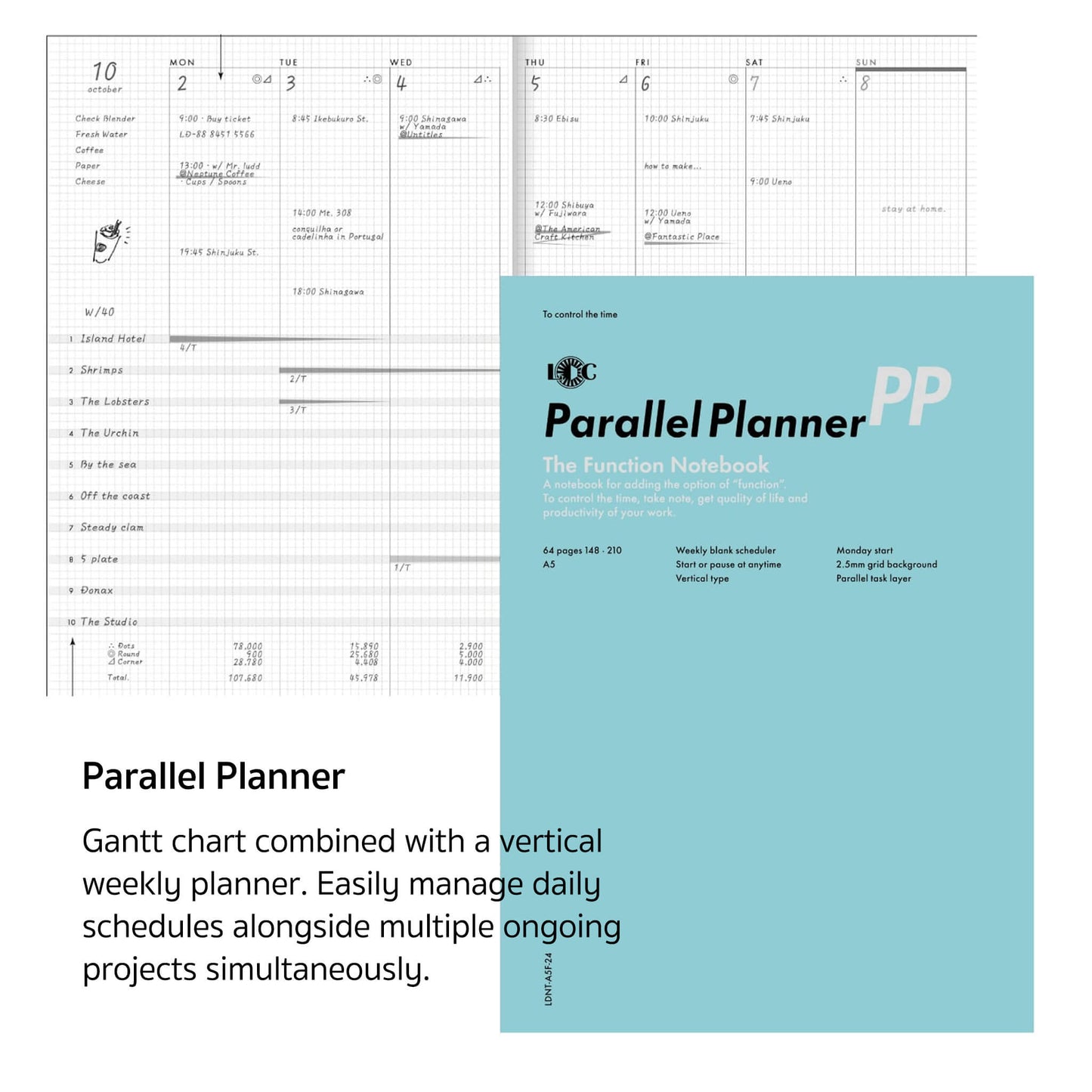 Luddite Function Notebook A5 - Parallel Planner - Diaries & Planners