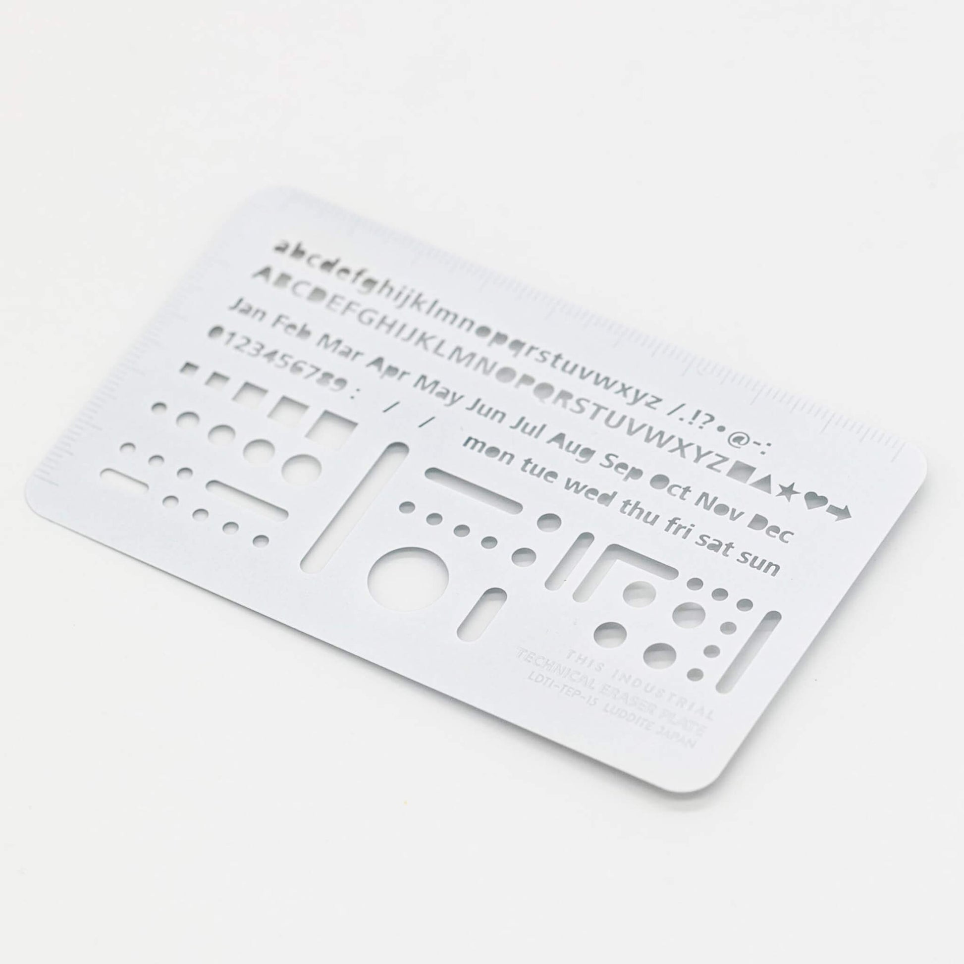 Luddite THIS INDUSTRIAL Technical Eraser Plate & Stencil Ruler - Black - Template Rulers