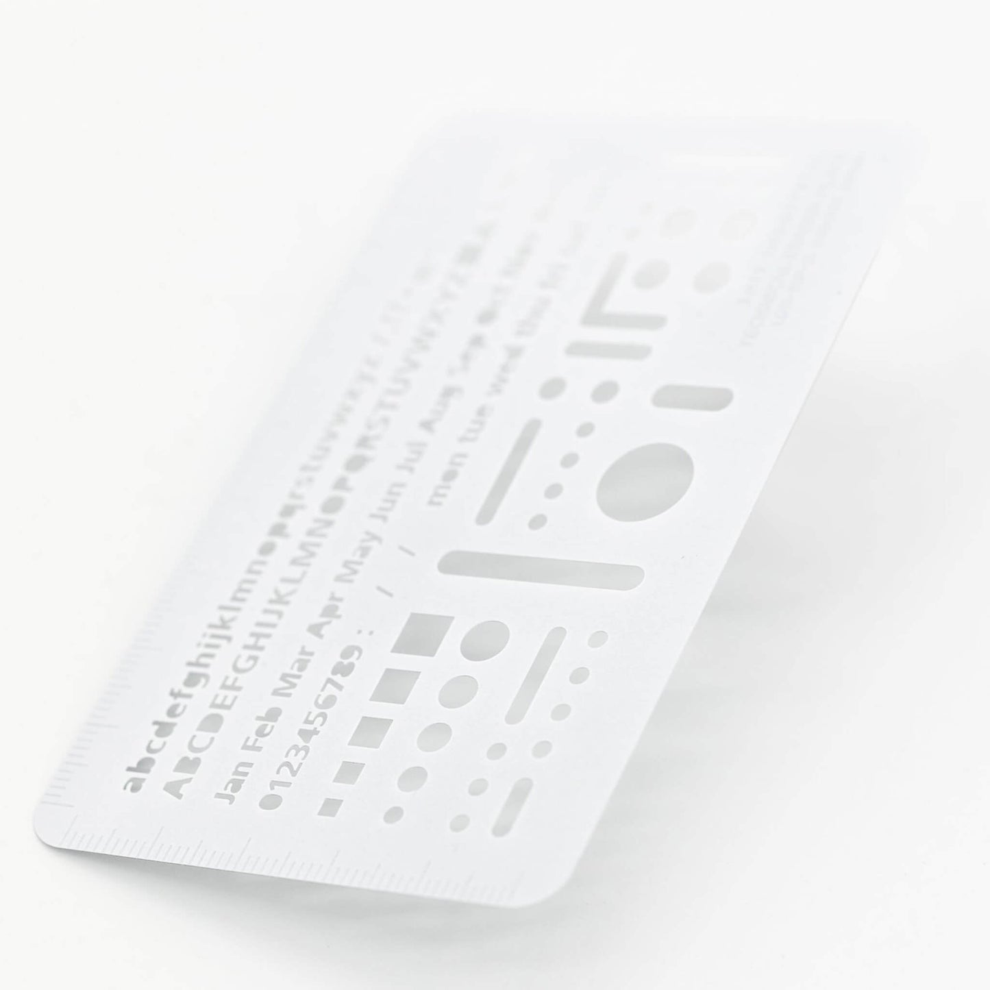 Luddite THIS INDUSTRIAL Technical Eraser Plate & Stencil Ruler - Black - Template Rulers