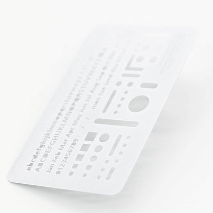 Luddite THIS INDUSTRIAL Technical Eraser Plate & Stencil Ruler - Black - Template Rulers