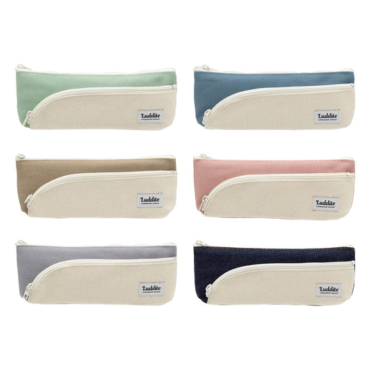 Luddite Two - tone Line Pen Case Slim - Blue Gray - Pen Cases