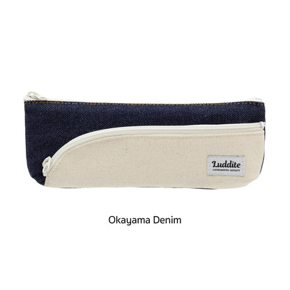 Luddite Two - tone Line Pen Case Slim - Okayama Denim - Pen Cases