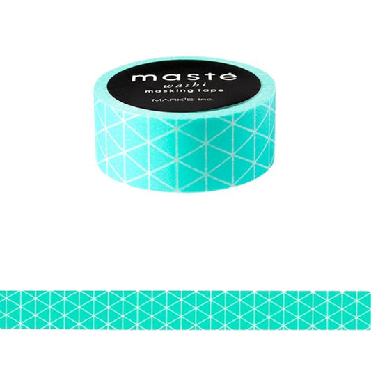 MARK'S Masté Washi Tape - Mint Triangle [15mm] - Washi Tapes