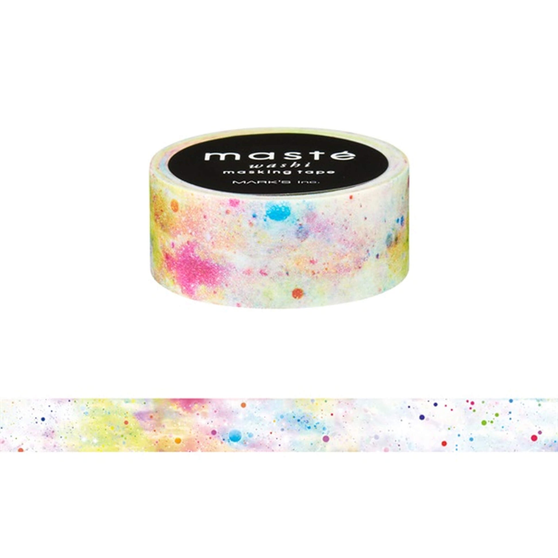 MARK'S Masté Washi Tape - White Cosmic [15mm] - Washi Tapes