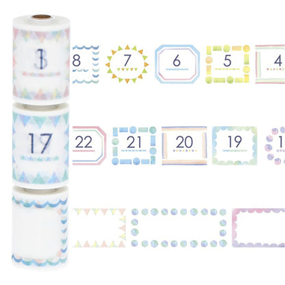 MARK'S Masté Writable Washi Tape 3 - pc Set - Dates & Colorful Blocks - Washi Tapes