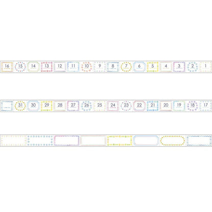 MARK'S Masté Writable Washi Tape 3 - pc Set - Dates & Colorful Blocks - Washi Tapes