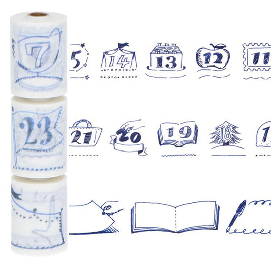 MARK'S Masté Writable Washi Tape 3 - pc Set - Dates & Pen Drawing Blocks - Washi Tapes