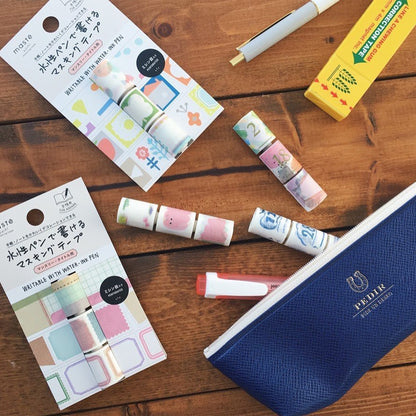 MARK'S Masté Writable Washi Tape 3 - pc Set - Watercolor Strokes - Washi Tapes