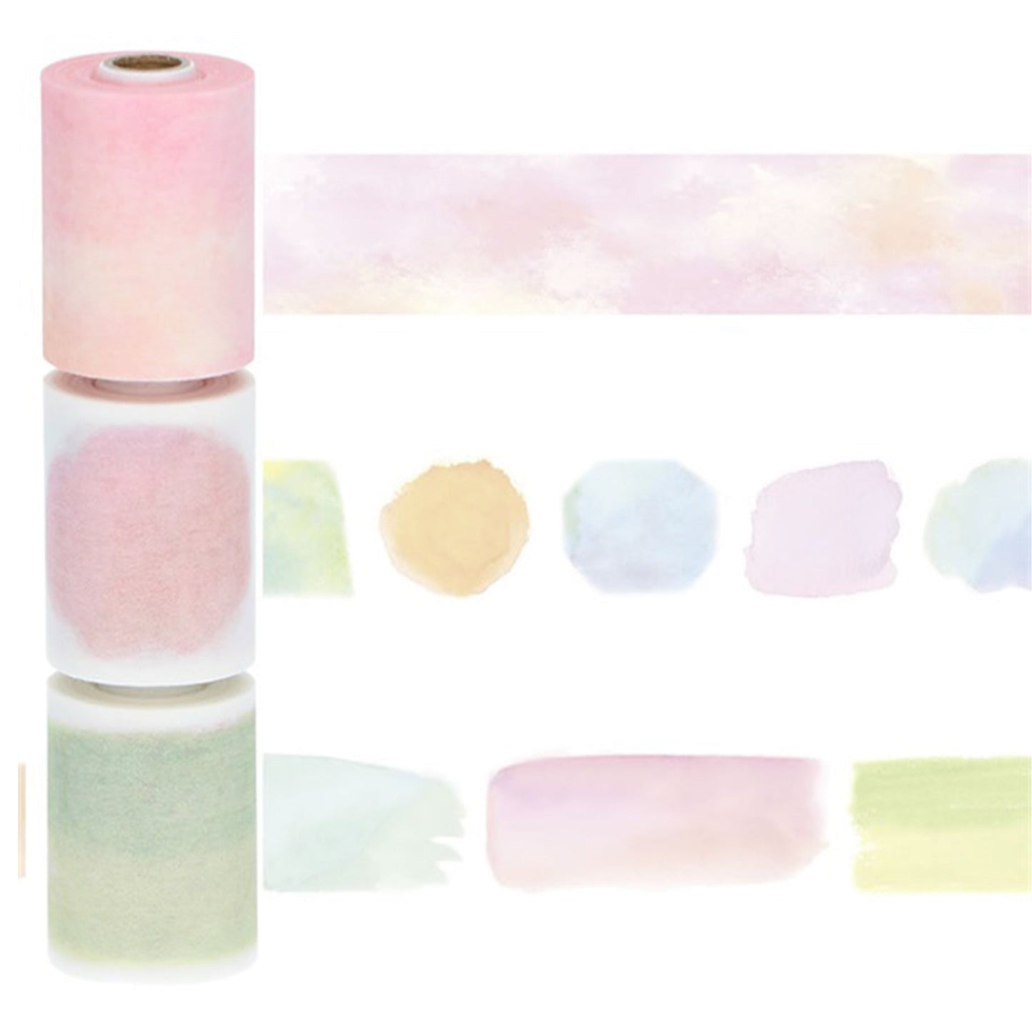 MARK'S Masté Writable Washi Tape 3 - pc Set - Watercolor Strokes - Washi Tapes