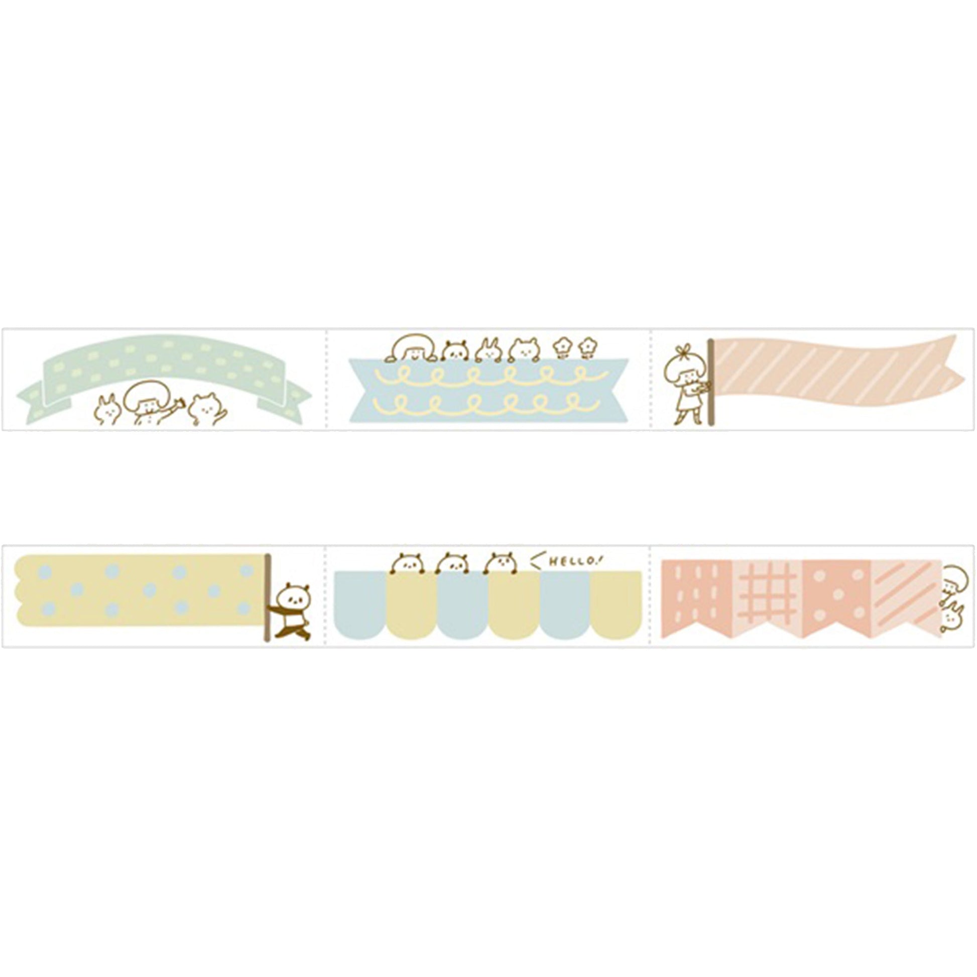 MARK'S Masté x Mizutama Writable Washi Tape - Ribbon & Flag - Washi Tapes